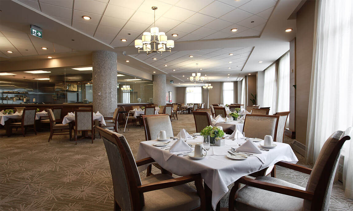 Restaurant style dining at Parkland at the Lakes, in Dartmouth, Nova Scotia
