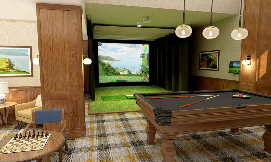 Games room, Parkland Retirement Home in Ancaster (Hamilton-Wentworth, Ontario)