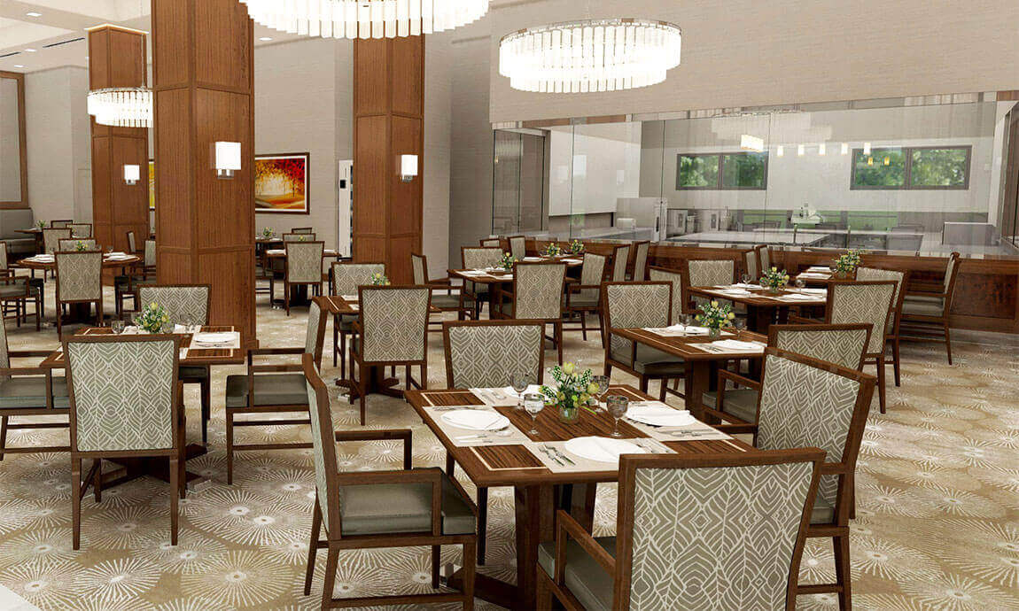 Restaurant style dining Parkland Retirement Home in Ancaster (Hamilton-Wentworth, Ontario)
