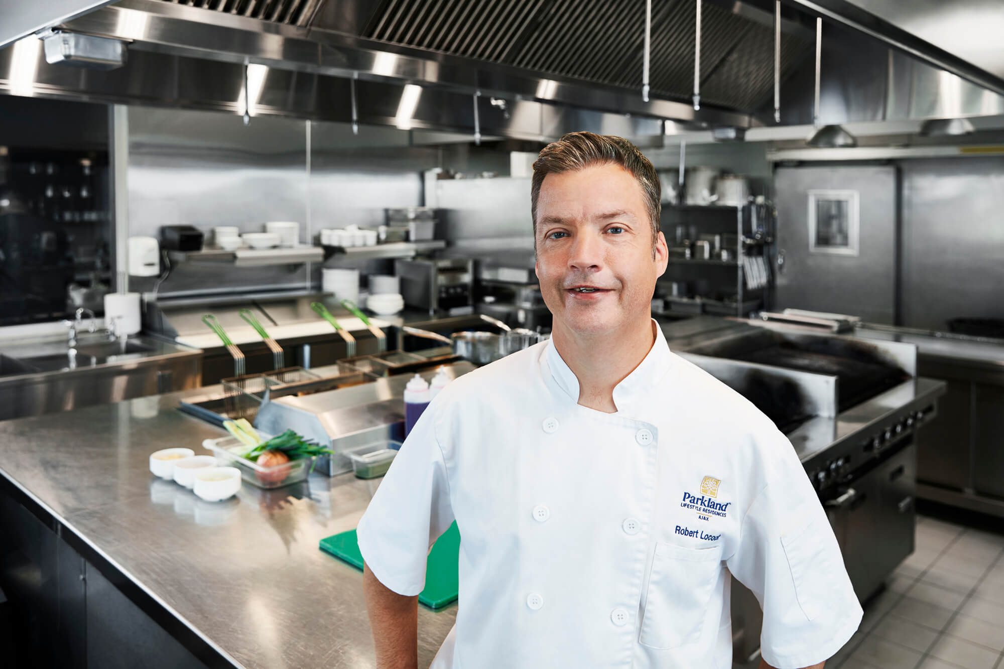 A photo of chef Robert in a kitchen