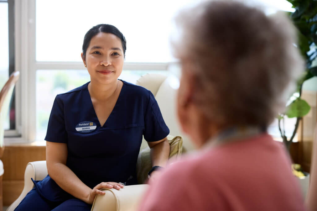 Resident enjoying Assisted Living support at Parkland Ancaster