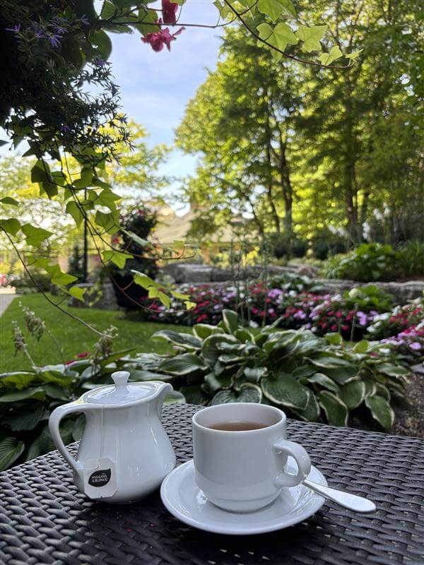 Tea cup outside